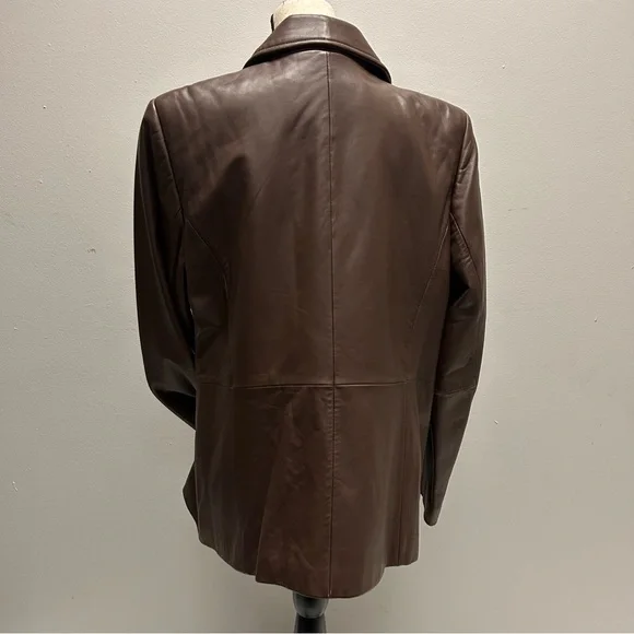 Liz Claiborne- Brown Leather Women's Jacket - Picture 4 of 6